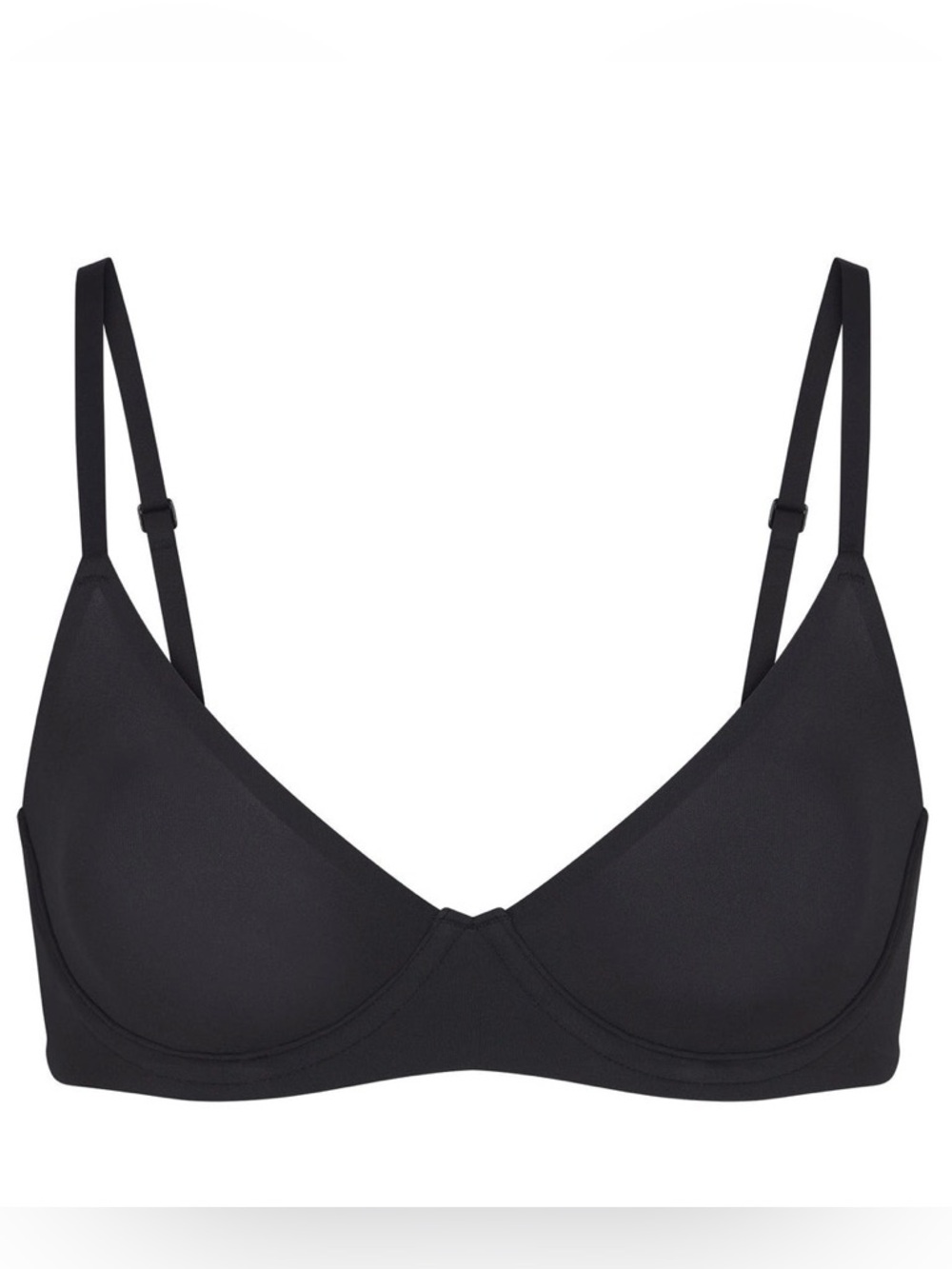 NWT Skims Fits Everybody Unlined Demi Bra in Onyx Size 44D